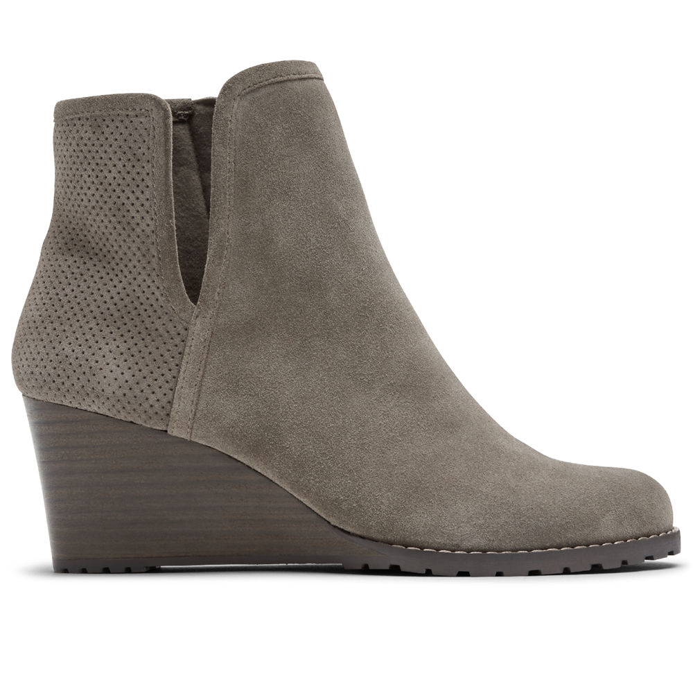 Booties Rockport Mulher Cinzentas - Hollis V-Cut - 08729OANJ